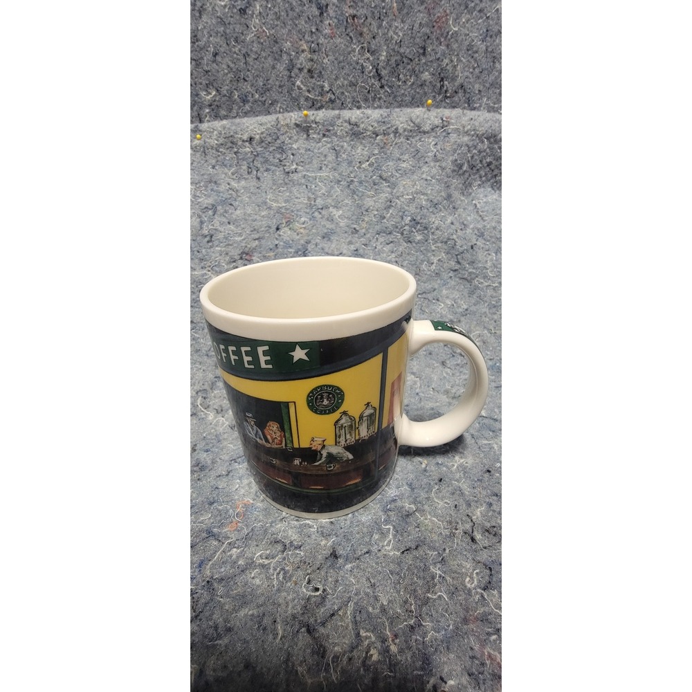 Starbucks 1999 Nighthawks Night Café Diner Scene Chaleur Ceramic Coffee‎ Cup Mug